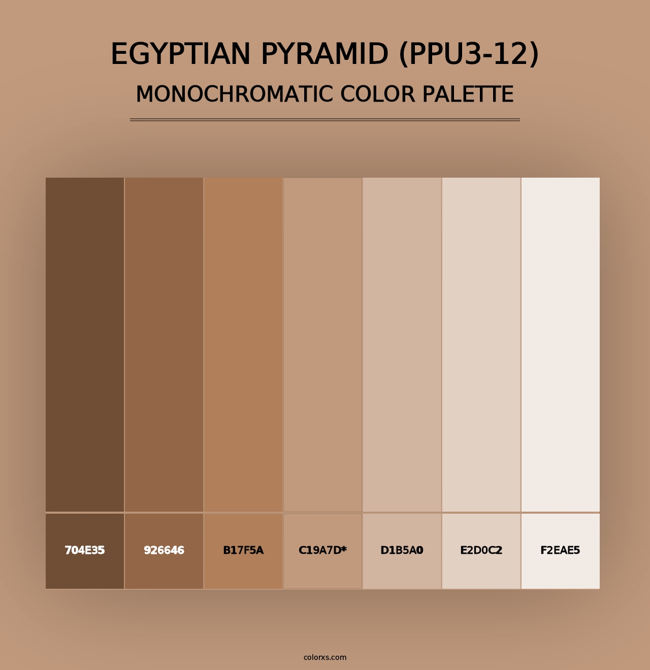 Egyptian Pyramid (PPU3-12) - Monochromatic Color Palette