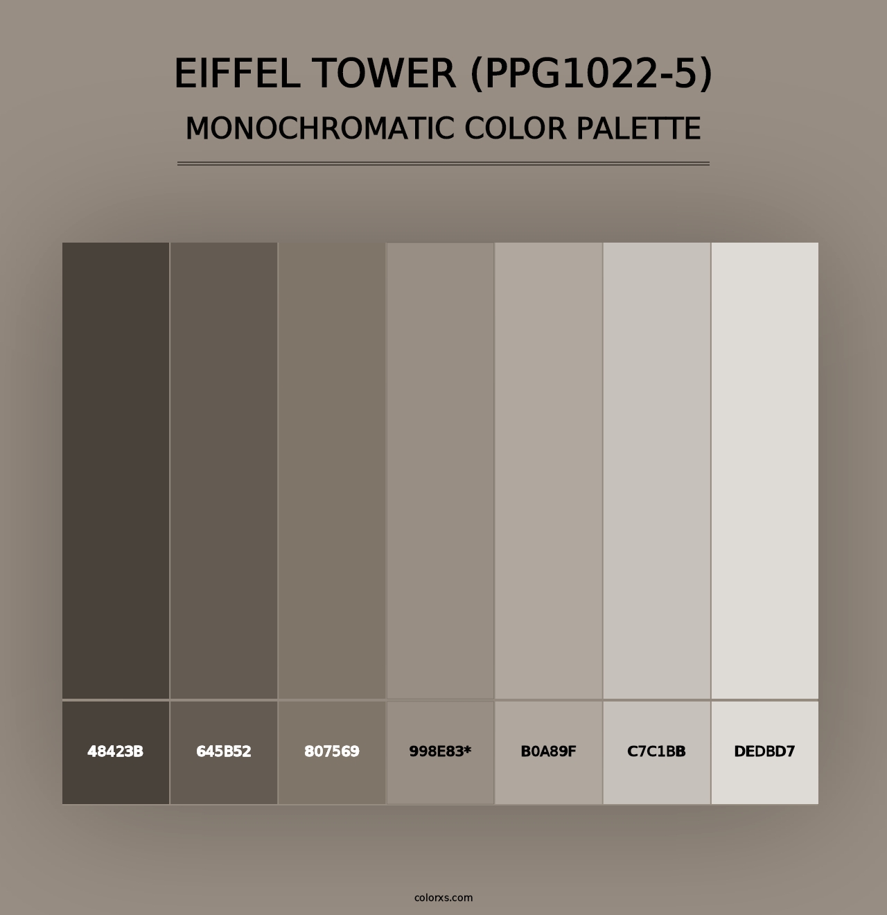 Eiffel Tower (PPG1022-5) - Monochromatic Color Palette