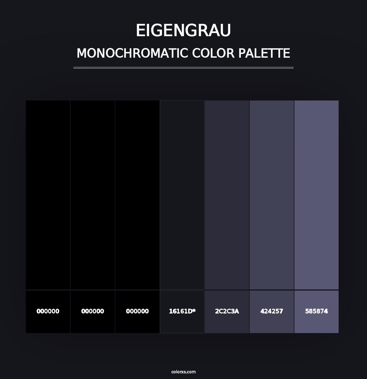 Eigengrau - Monochromatic Color Palette