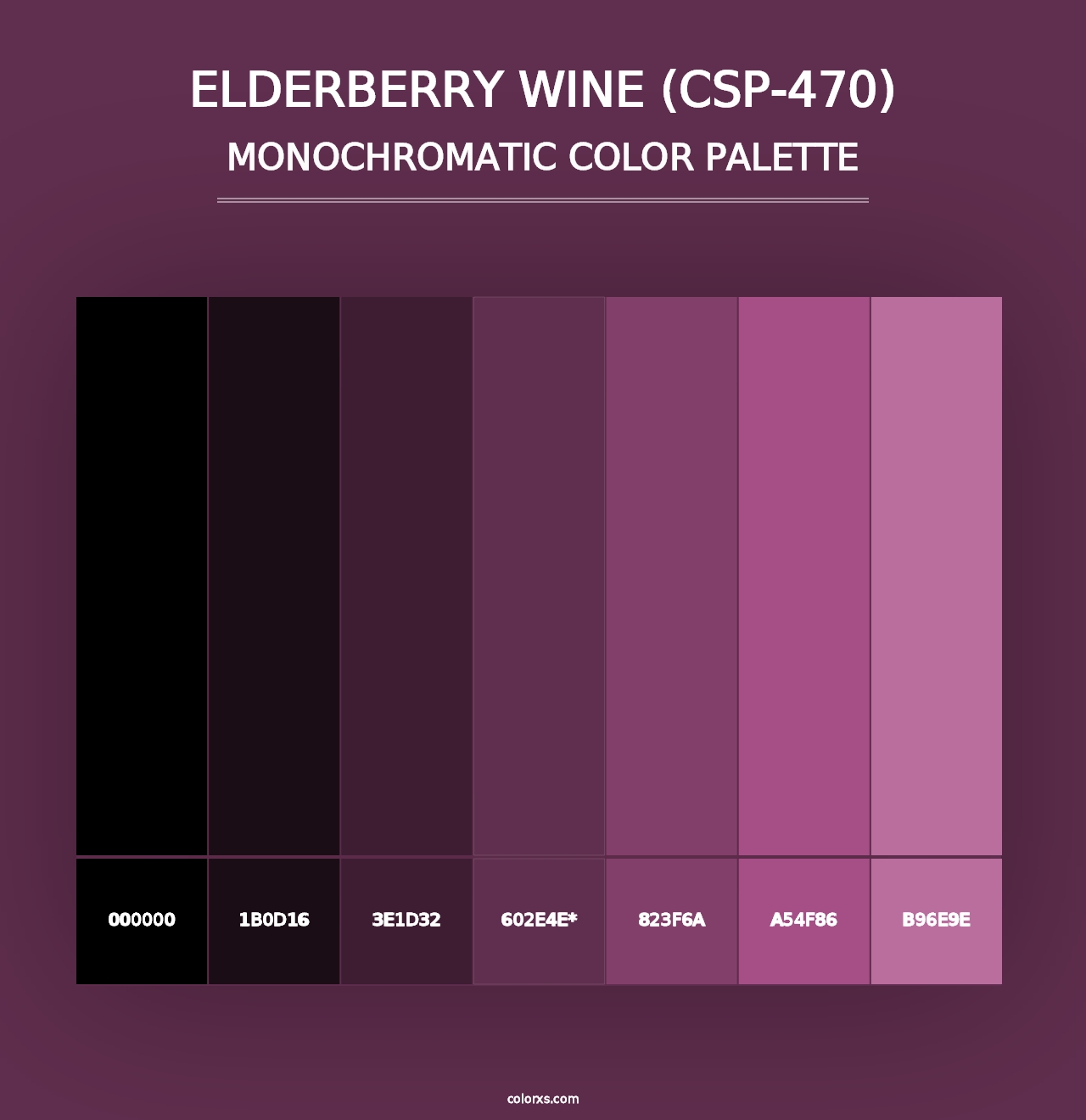 Elderberry Wine (CSP-470) - Monochromatic Color Palette