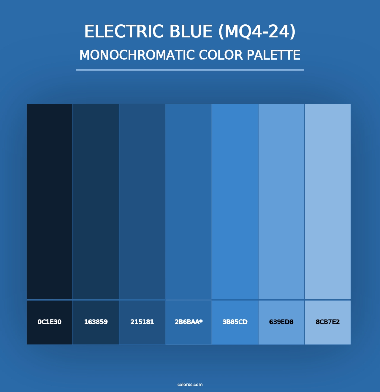 Electric Blue (MQ4-24) - Monochromatic Color Palette