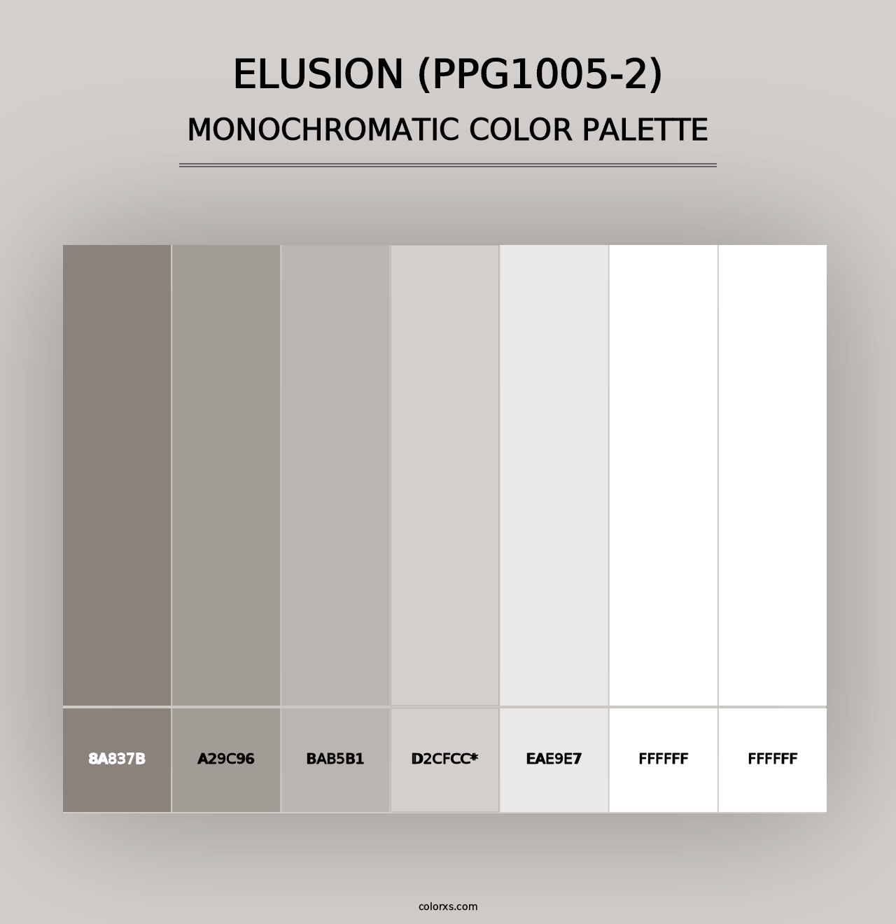 Elusion (PPG1005-2) - Monochromatic Color Palette