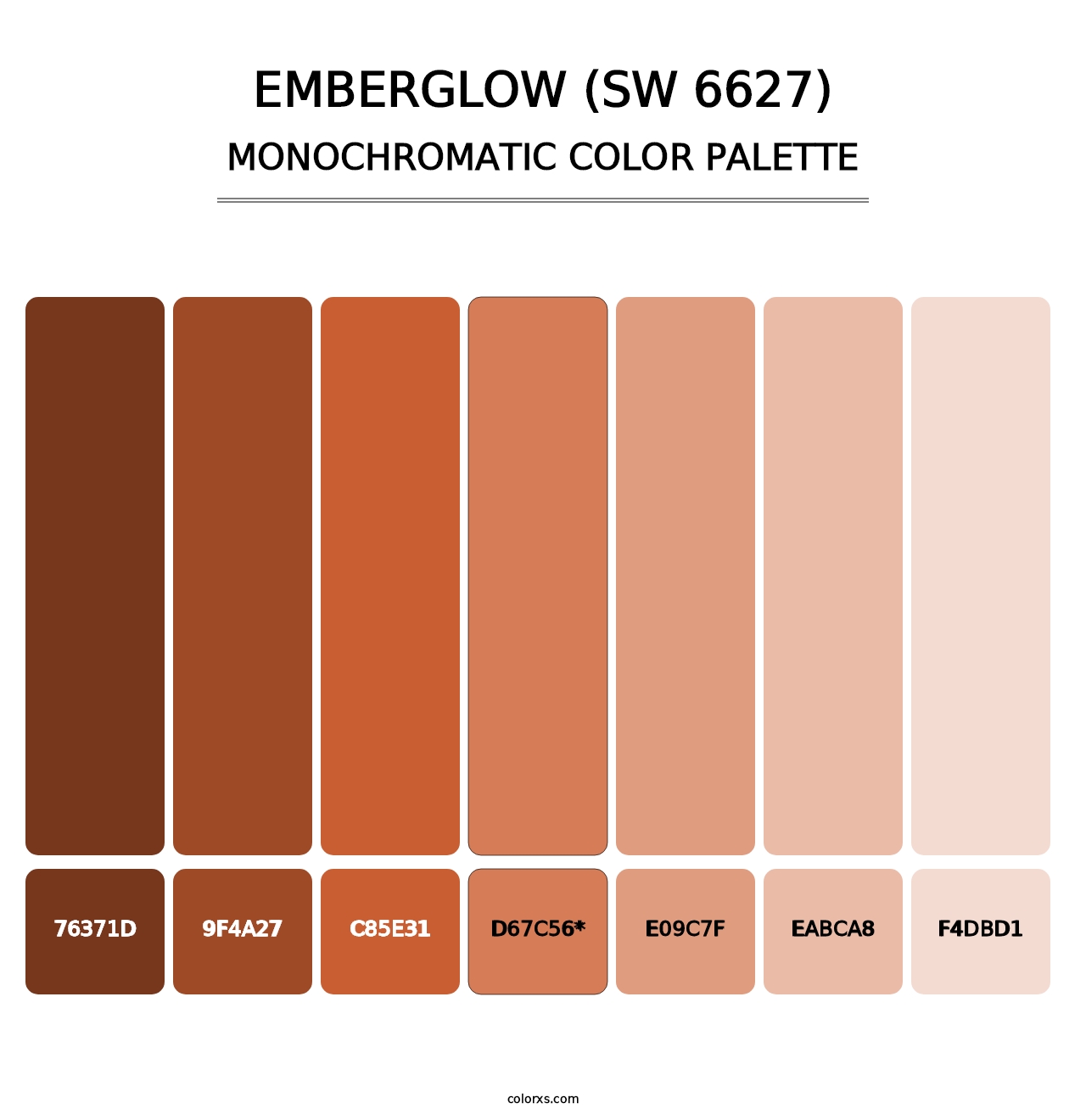 Emberglow (SW 6627) - Monochromatic Color Palette