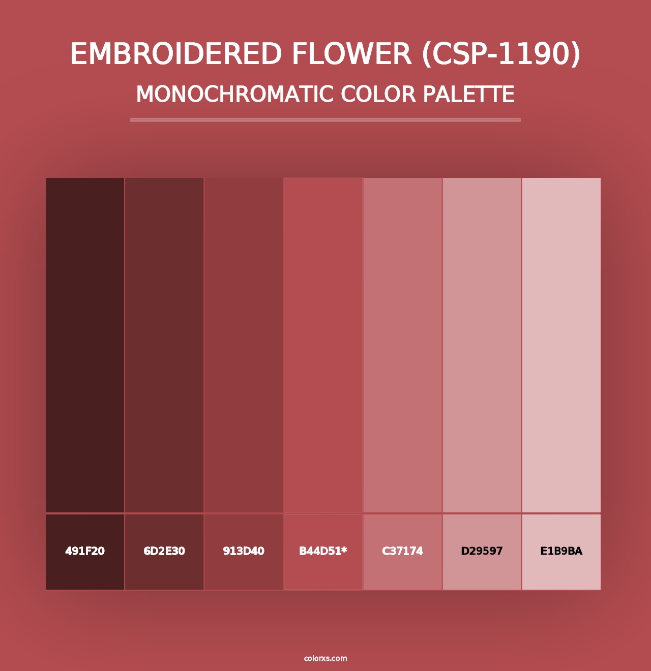 Embroidered Flower (CSP-1190) - Monochromatic Color Palette