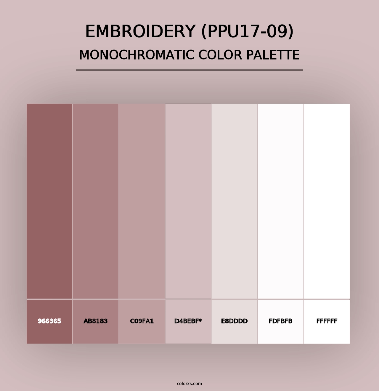 Embroidery (PPU17-09) - Monochromatic Color Palette