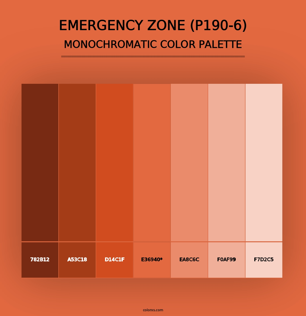 Emergency Zone (P190-6) - Monochromatic Color Palette