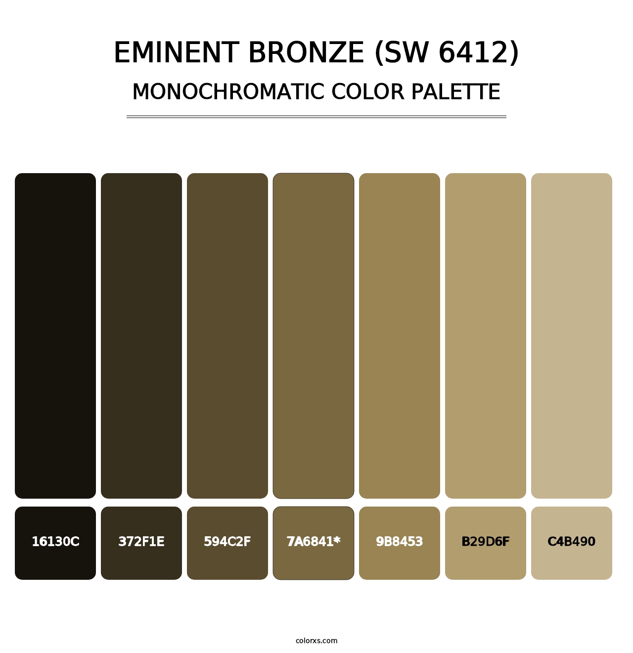 Eminent Bronze (SW 6412) - Monochromatic Color Palette