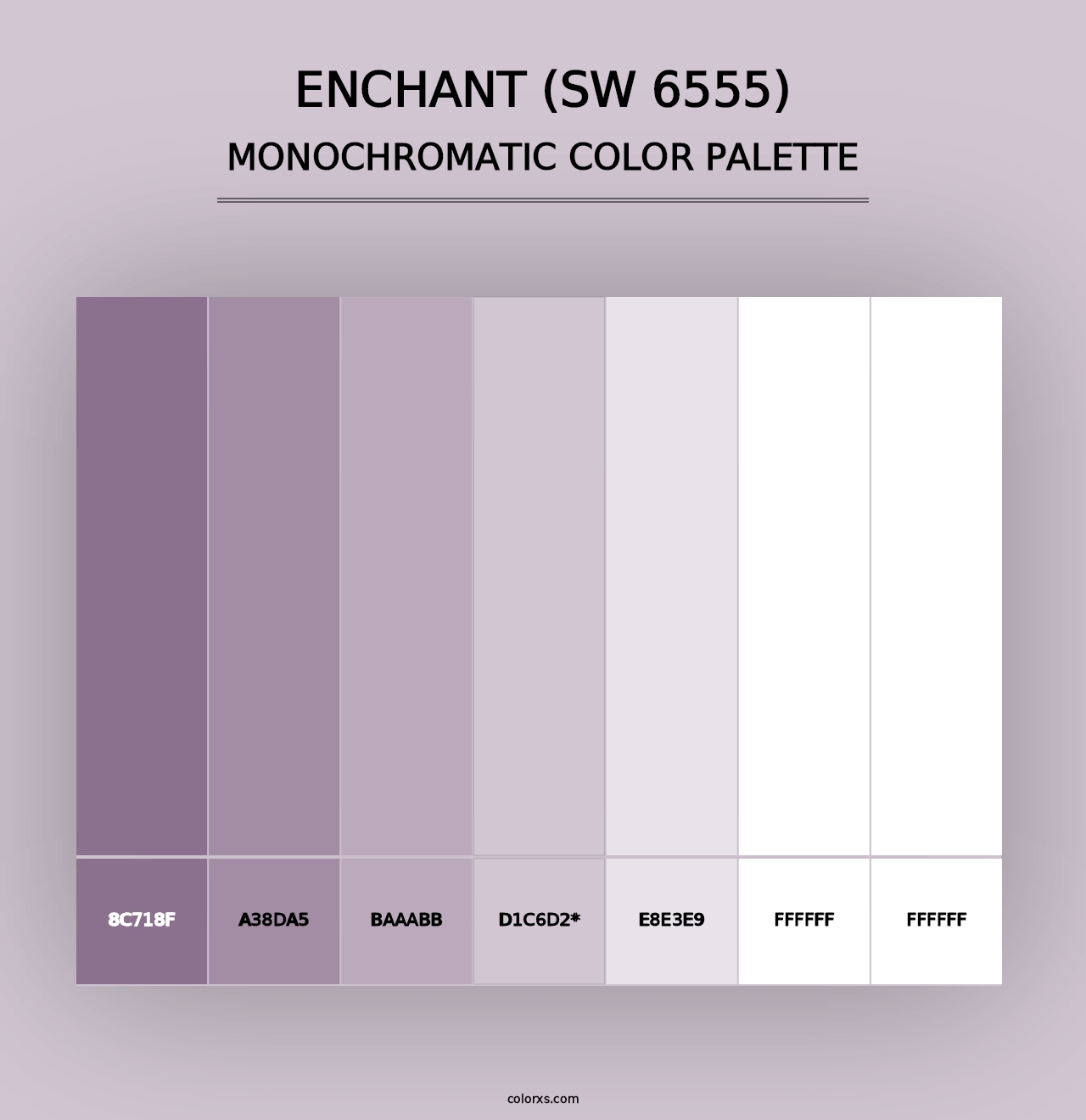 Enchant (SW 6555) - Monochromatic Color Palette