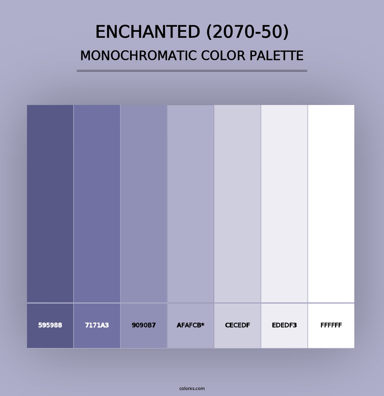 Enchanted (2070-50) - Monochromatic Color Palette