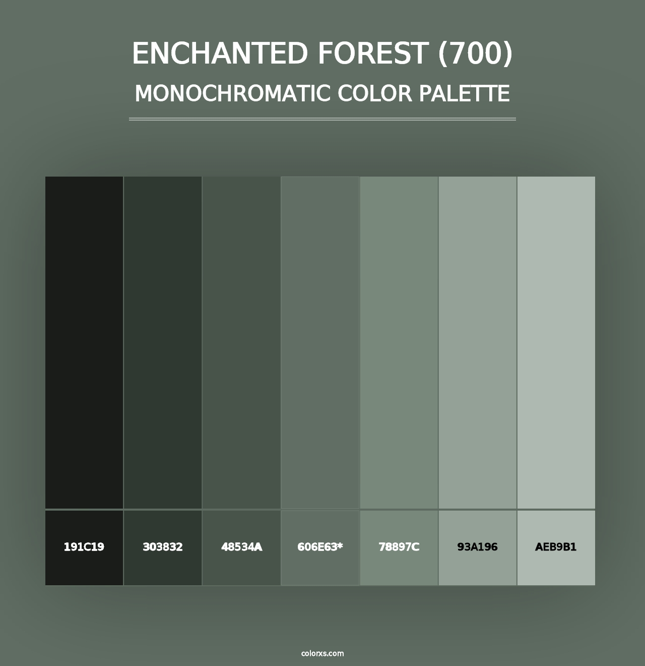 Enchanted Forest (700) - Monochromatic Color Palette