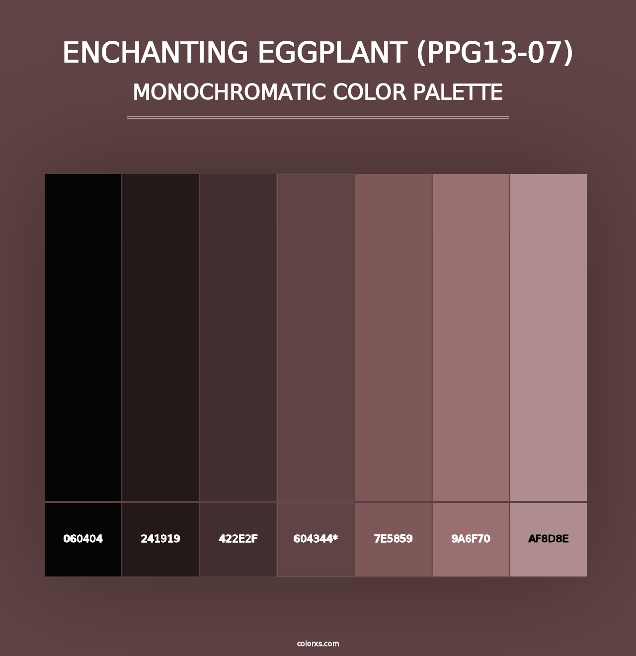 Enchanting Eggplant (PPG13-07) - Monochromatic Color Palette