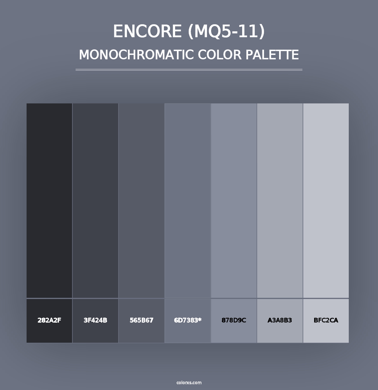 Encore (MQ5-11) - Monochromatic Color Palette