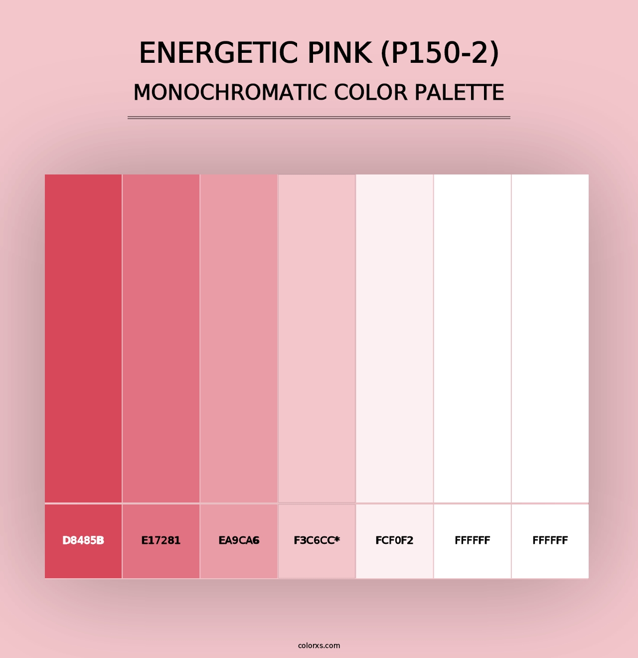 Energetic Pink (P150-2) - Monochromatic Color Palette