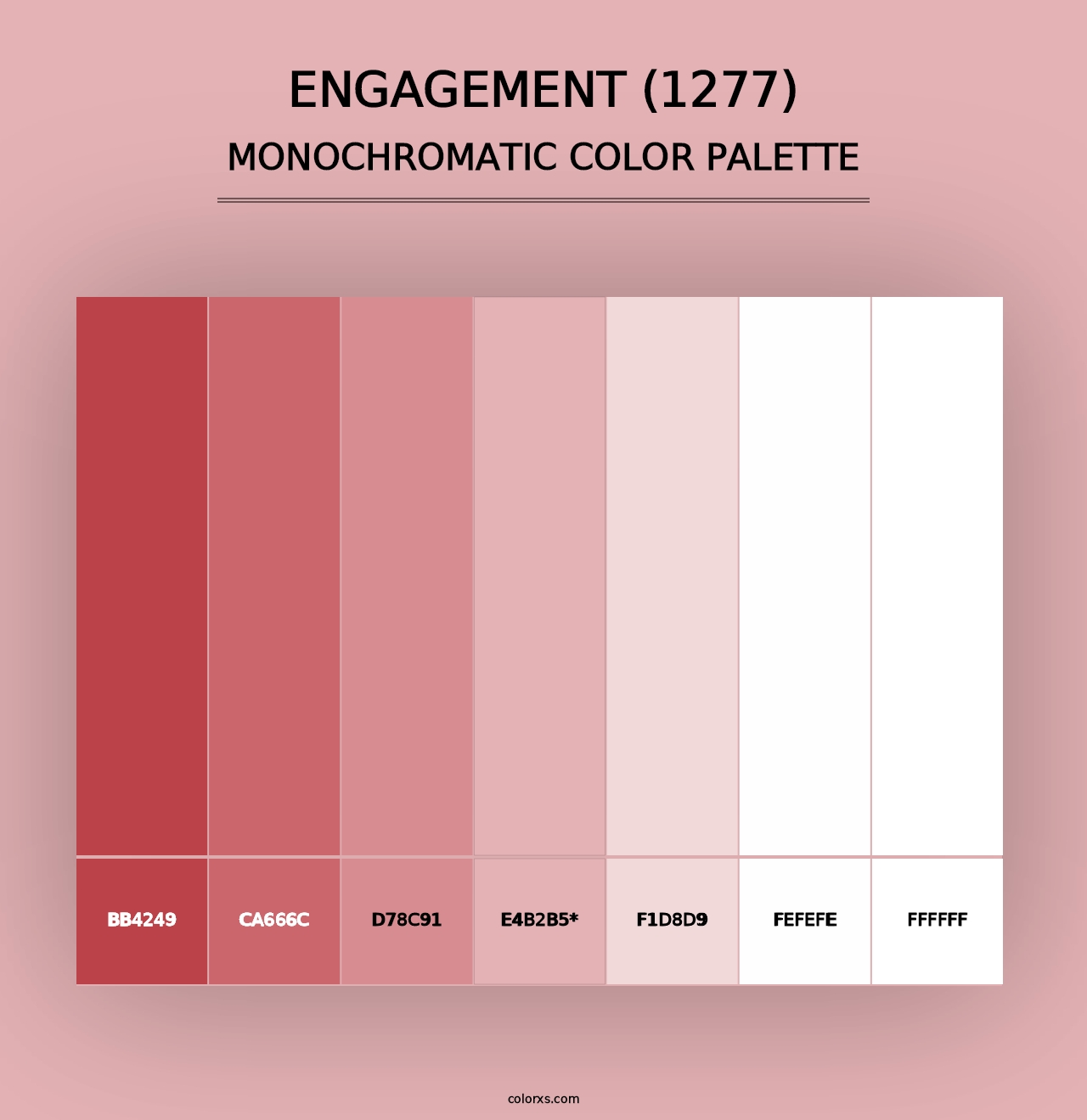 Engagement (1277) - Monochromatic Color Palette