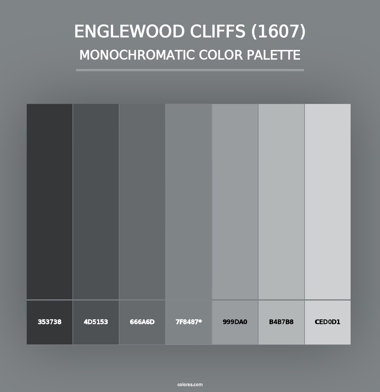 Englewood Cliffs (1607) - Monochromatic Color Palette