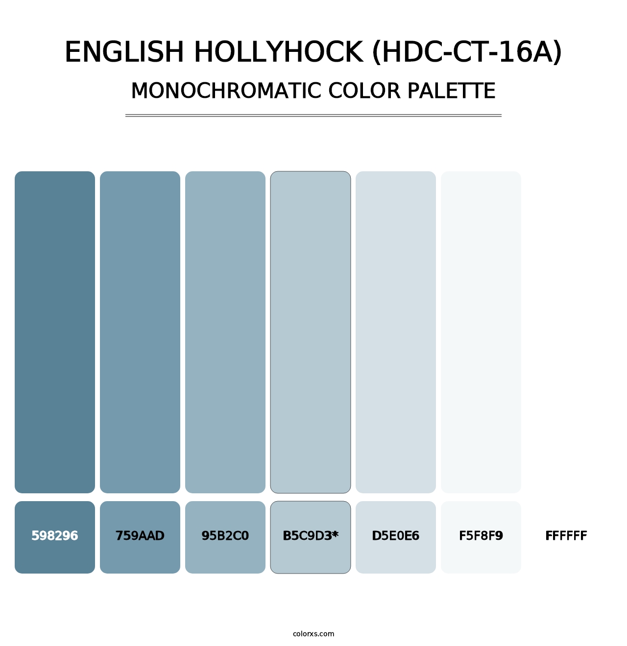 English Hollyhock (HDC-CT-16A) - Monochromatic Color Palette