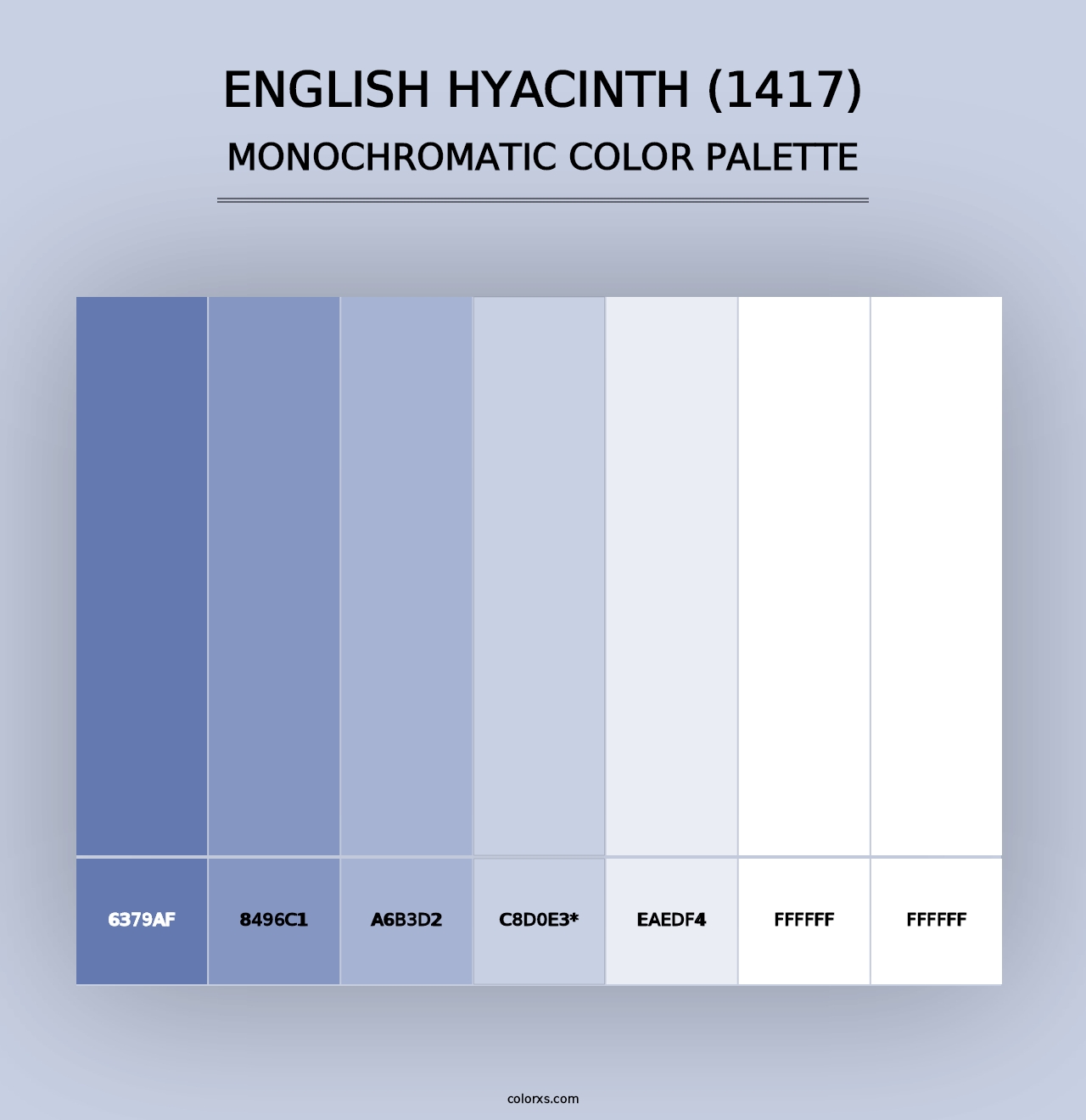 English Hyacinth (1417) - Monochromatic Color Palette