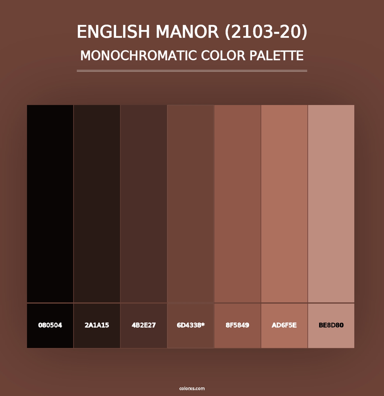 English Manor (2103-20) - Monochromatic Color Palette