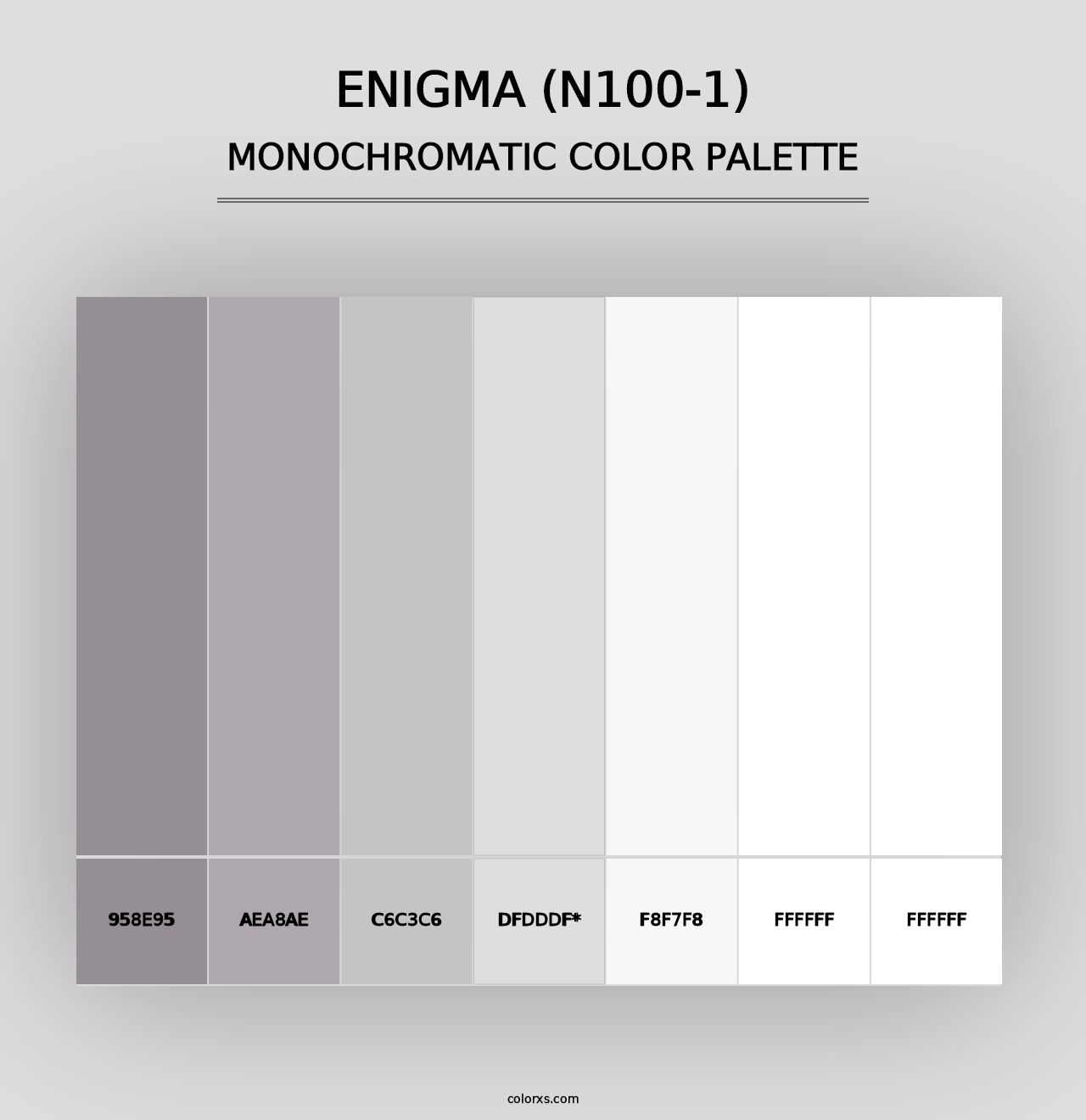 Enigma (N100-1) - Monochromatic Color Palette