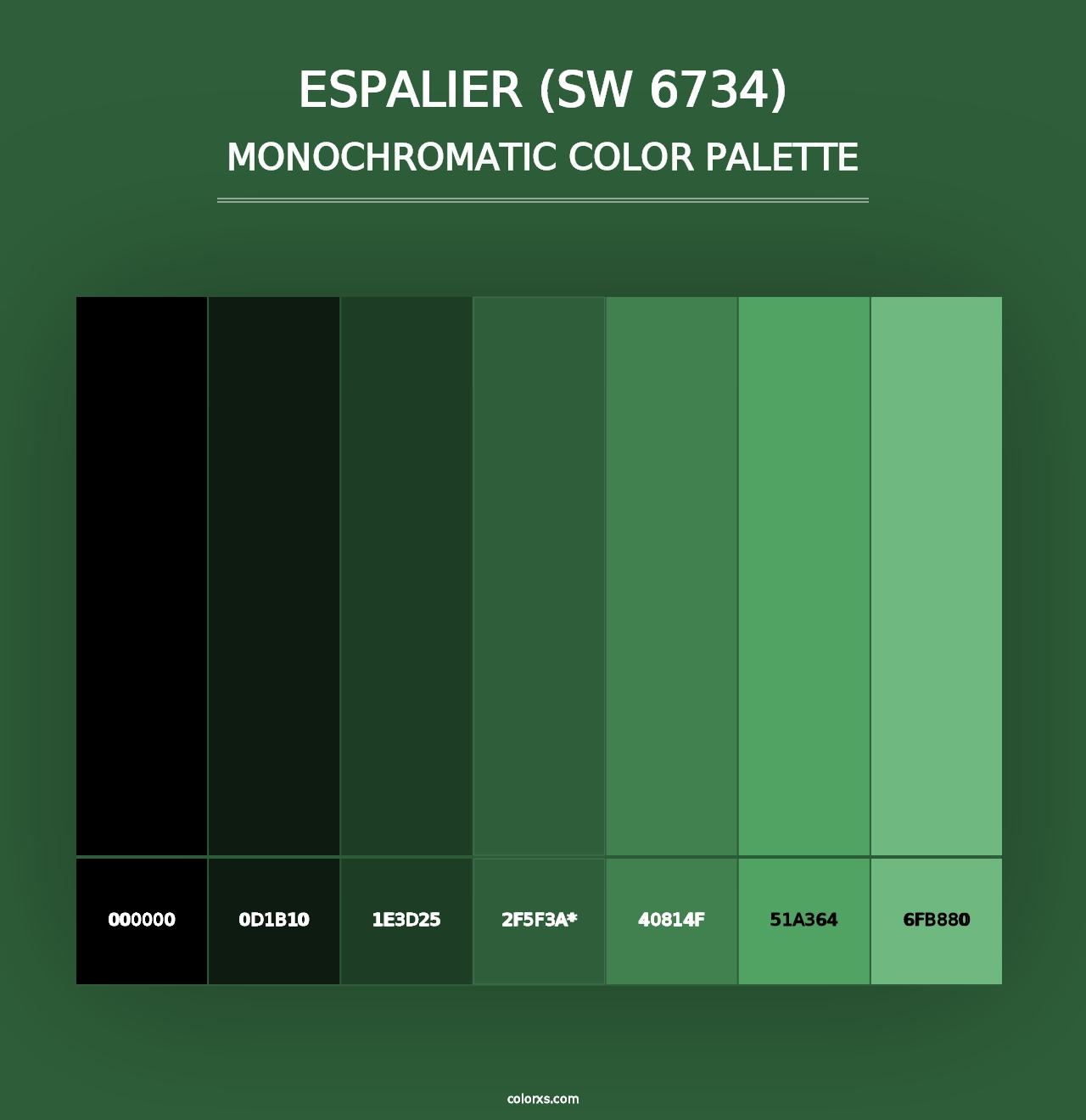 Espalier (SW 6734) - Monochromatic Color Palette