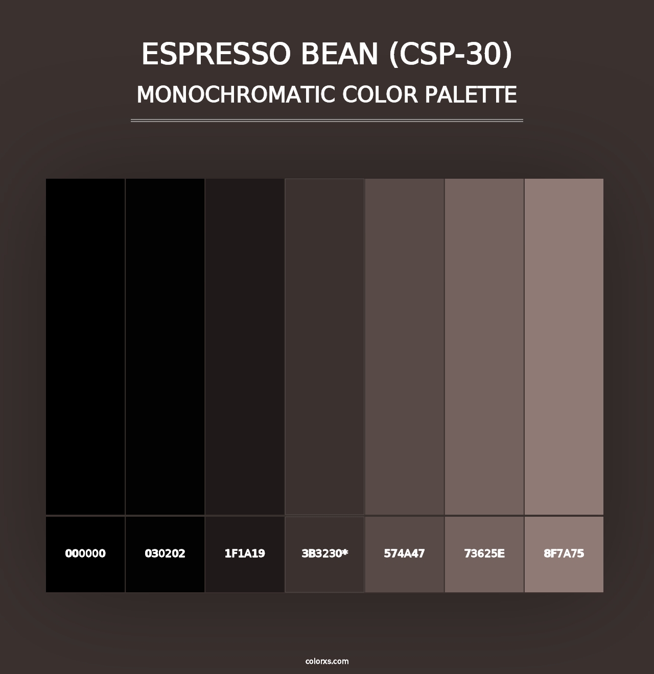 Espresso Bean (CSP-30) - Monochromatic Color Palette