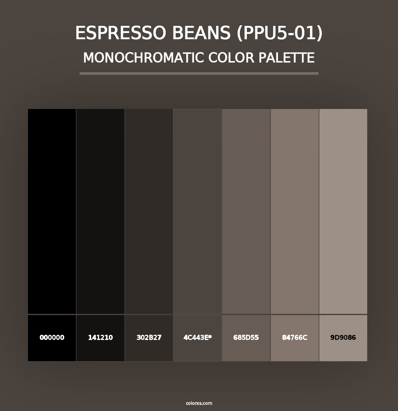 Espresso Beans (PPU5-01) - Monochromatic Color Palette