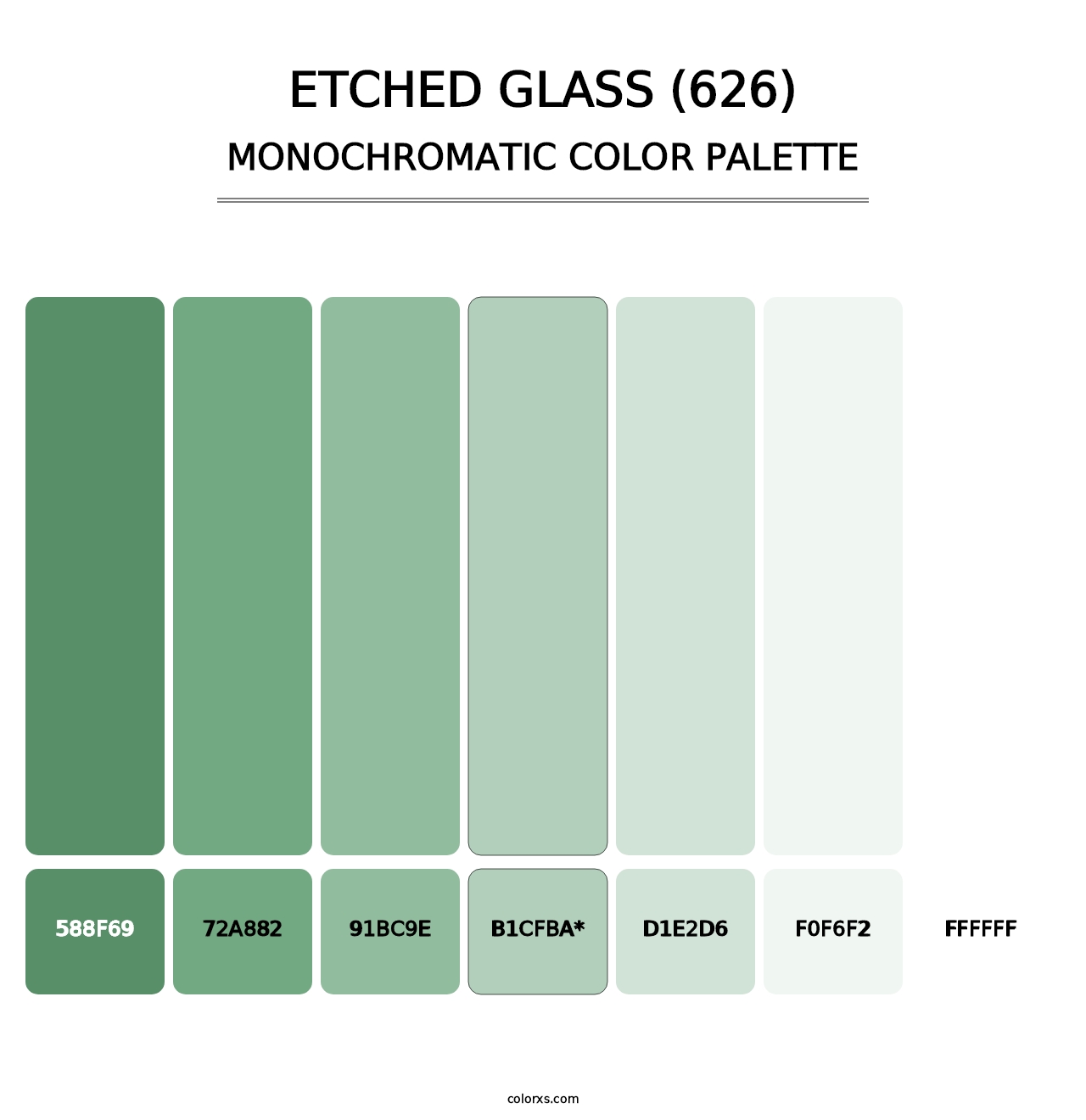 Etched Glass (626) - Monochromatic Color Palette