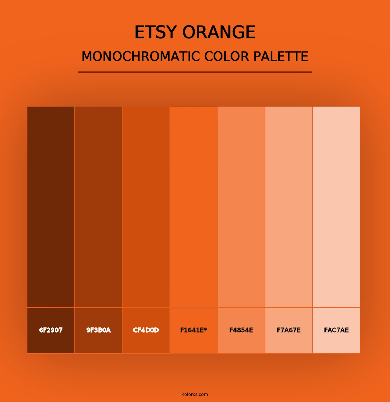 Etsy Orange - Monochromatic Color Palette