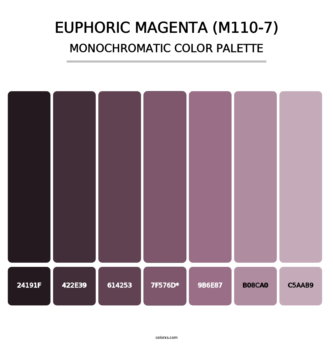 Euphoric Magenta (M110-7) - Monochromatic Color Palette