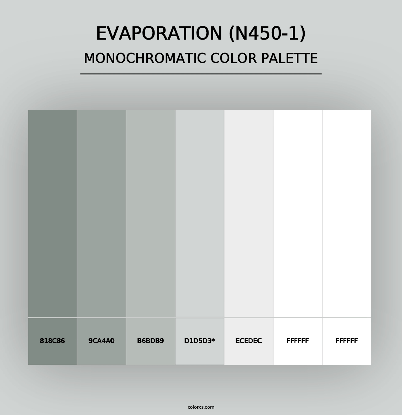 Evaporation (N450-1) - Monochromatic Color Palette