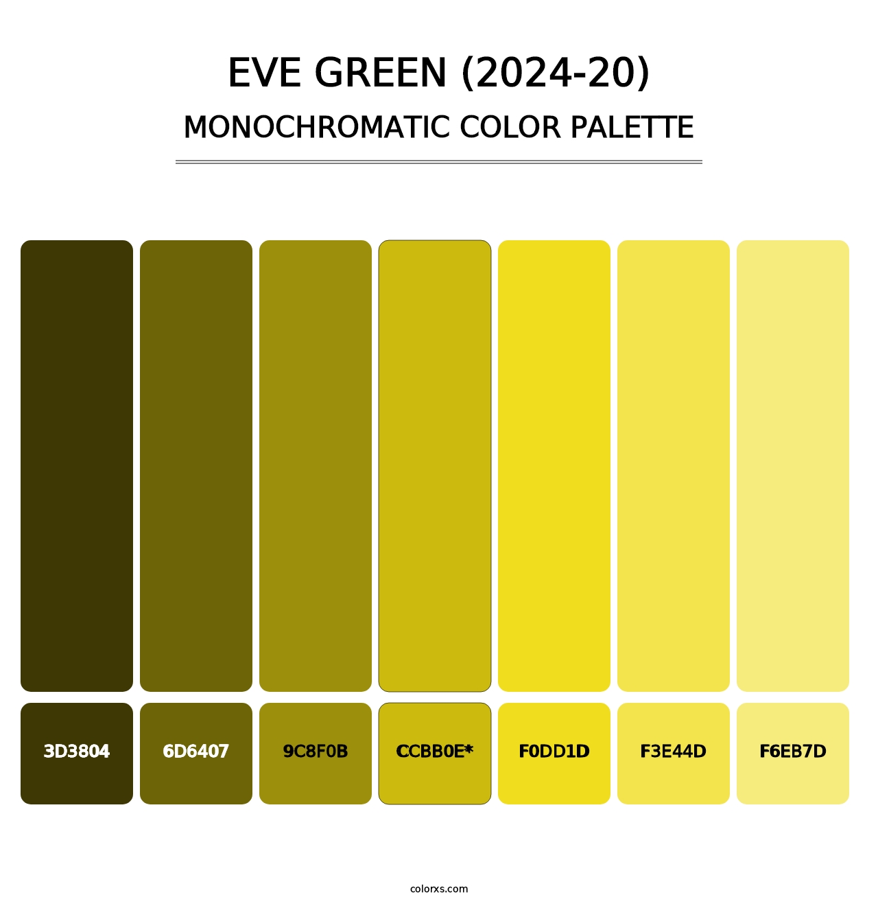 Eve Green (2024-20) - Monochromatic Color Palette