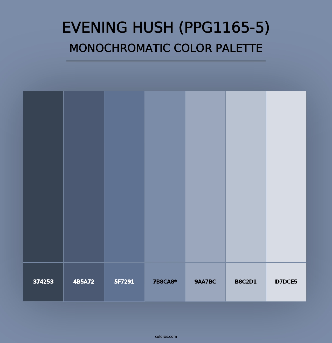 Evening Hush (PPG1165-5) - Monochromatic Color Palette