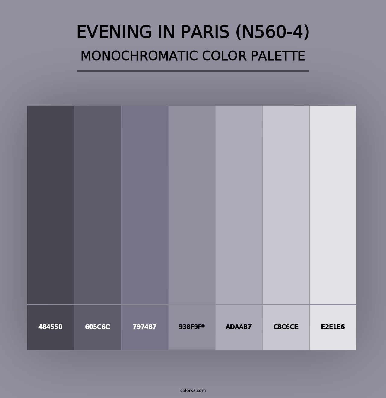 Evening In Paris (N560-4) - Monochromatic Color Palette