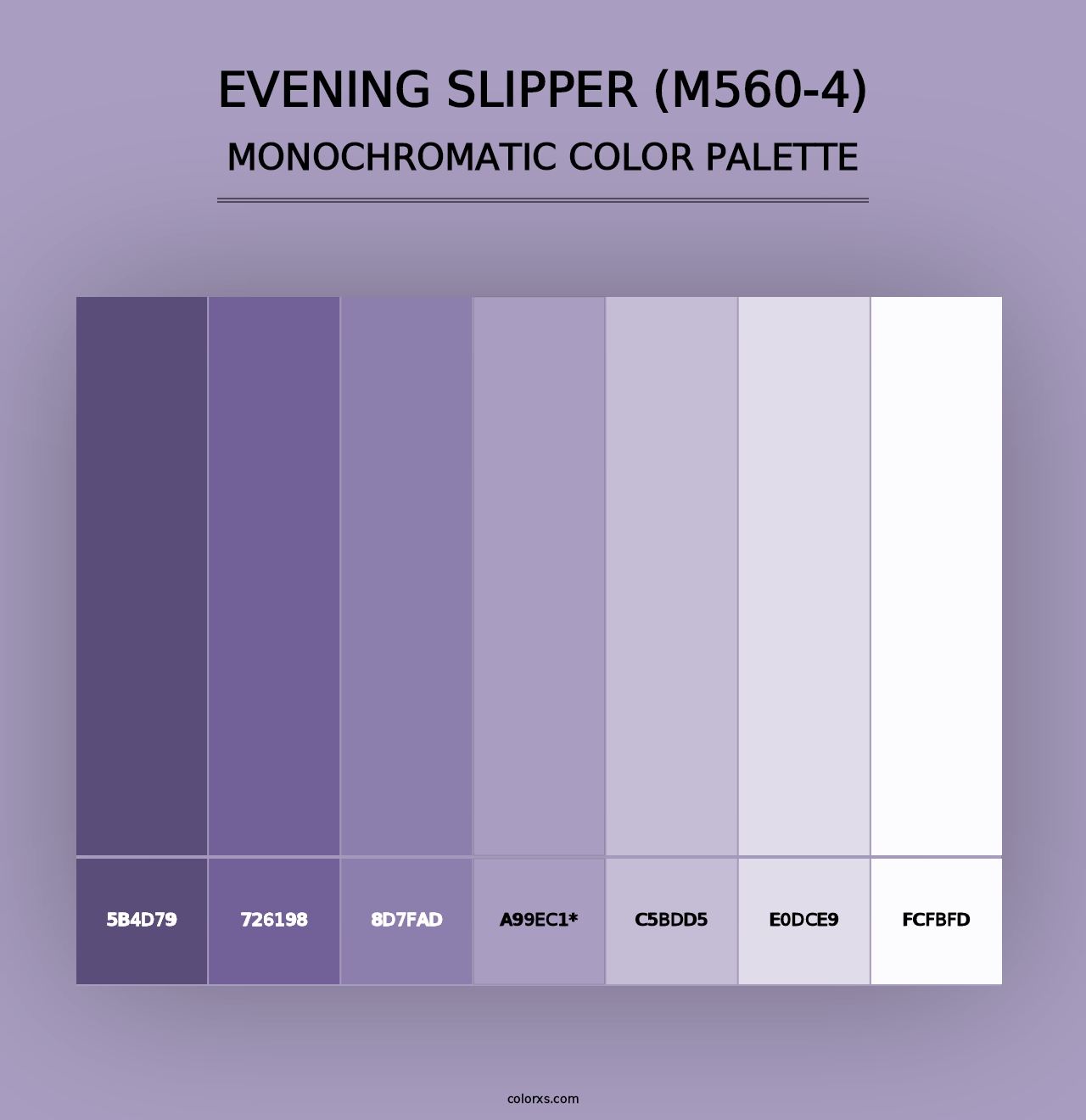 Evening Slipper (M560-4) - Monochromatic Color Palette