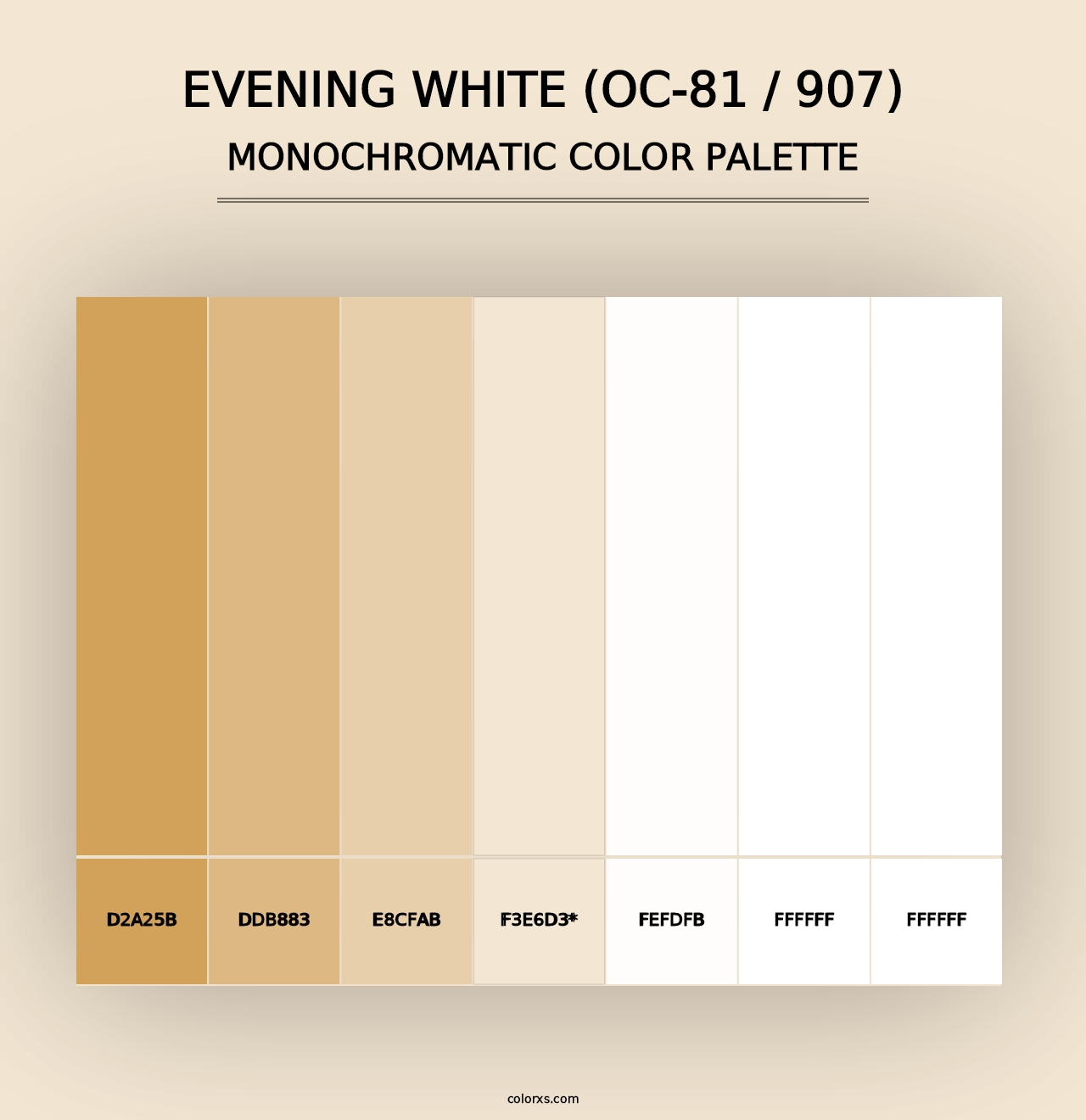 Evening White (OC-81 / 907) - Monochromatic Color Palette