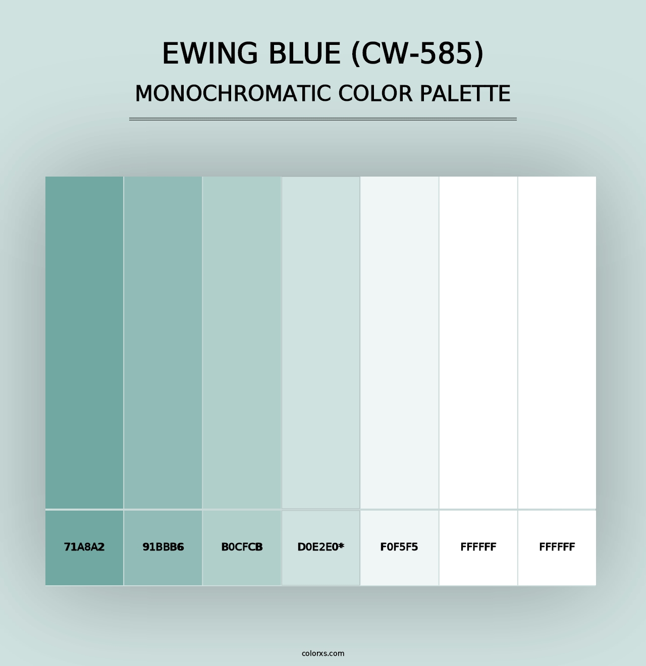 Ewing Blue (CW-585) - Monochromatic Color Palette