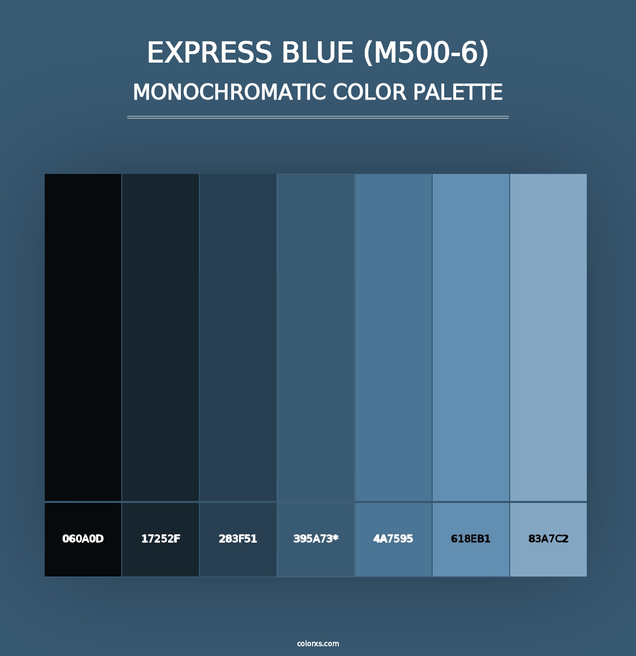 Express Blue (M500-6) - Monochromatic Color Palette