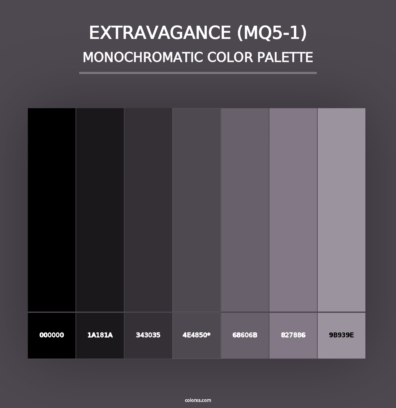 Extravagance (MQ5-1) - Monochromatic Color Palette