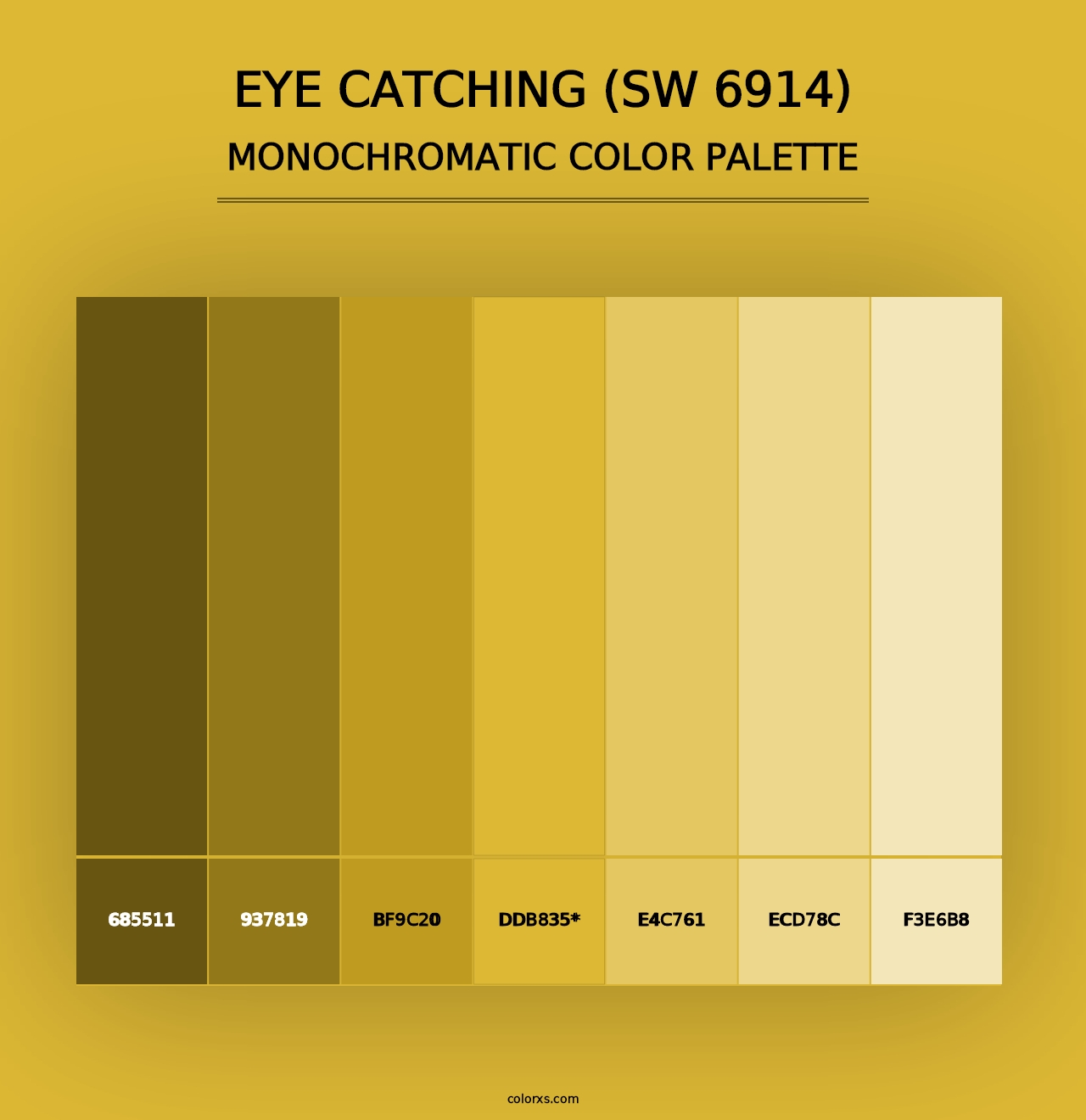 Eye Catching (SW 6914) - Monochromatic Color Palette