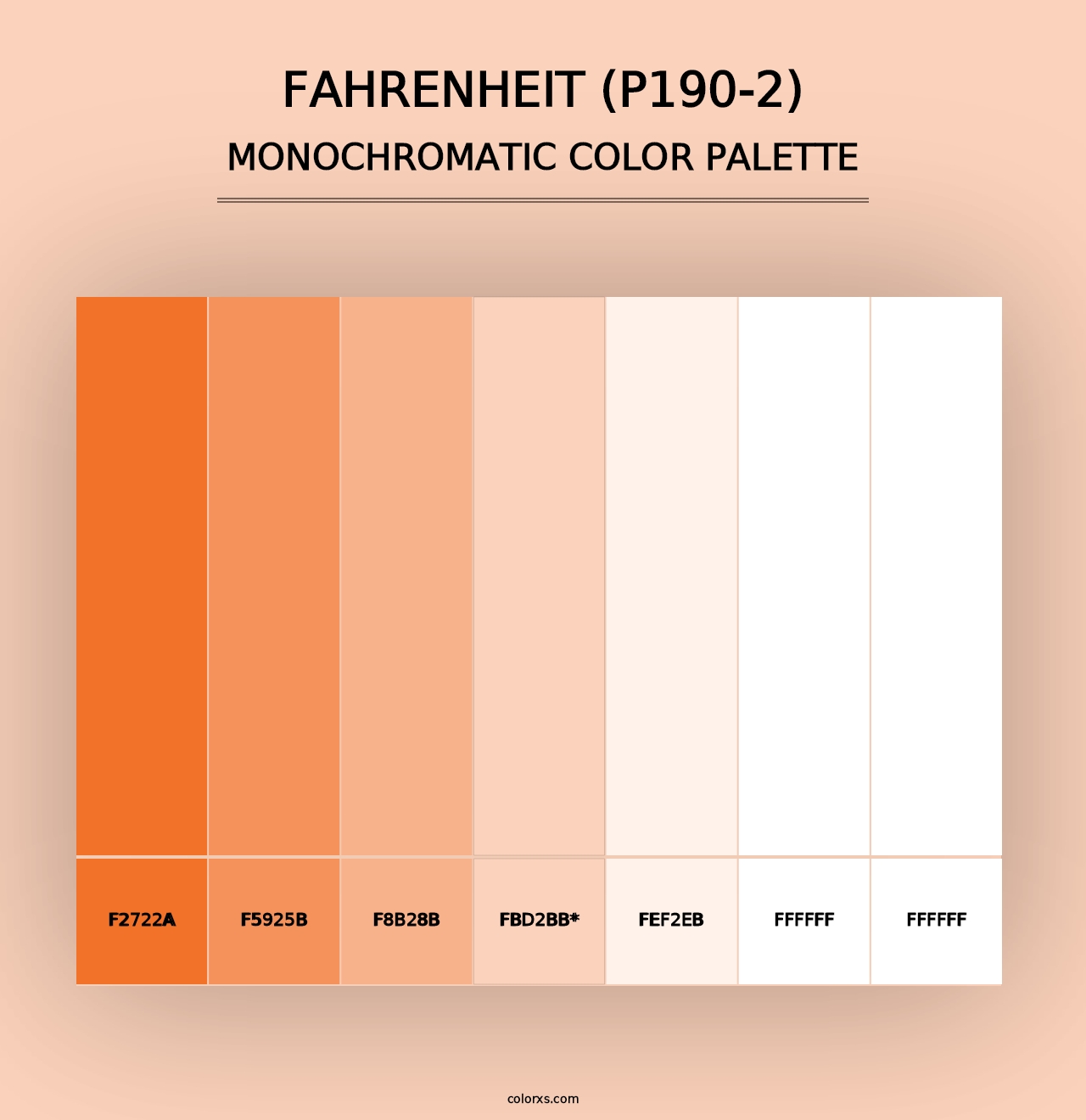 Fahrenheit (P190-2) - Monochromatic Color Palette