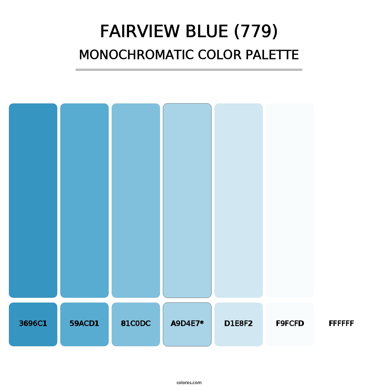 Fairview Blue (779) - Monochromatic Color Palette