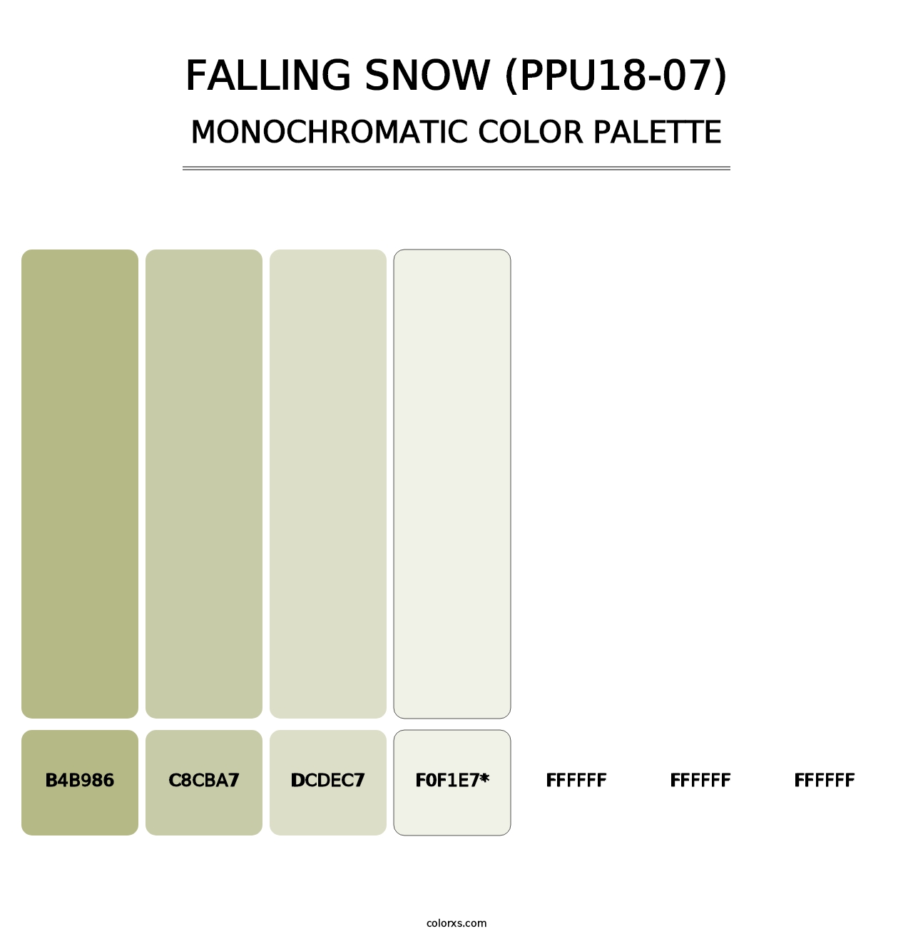 Falling Snow (PPU18-07) - Monochromatic Color Palette