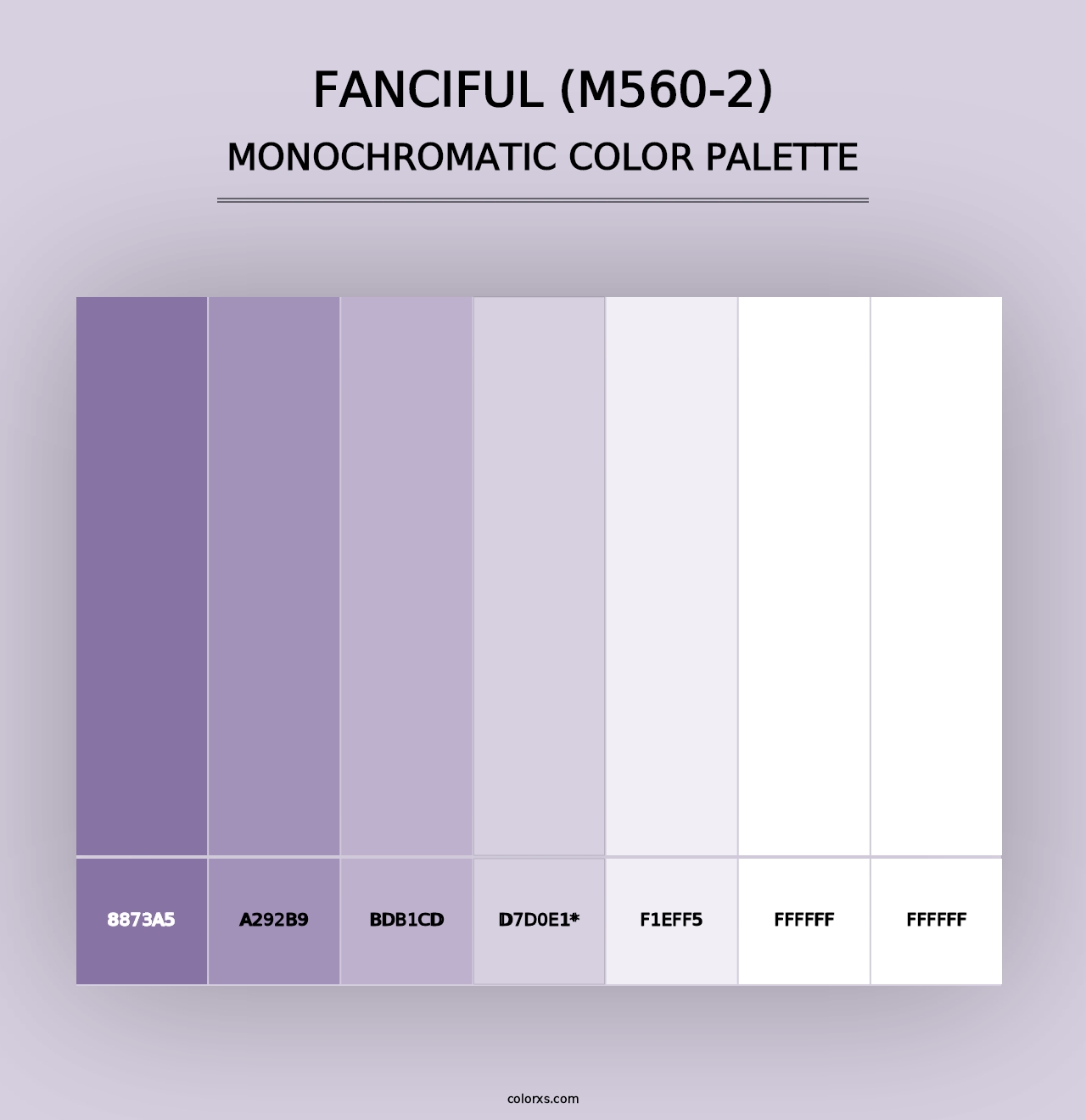 Fanciful (M560-2) - Monochromatic Color Palette