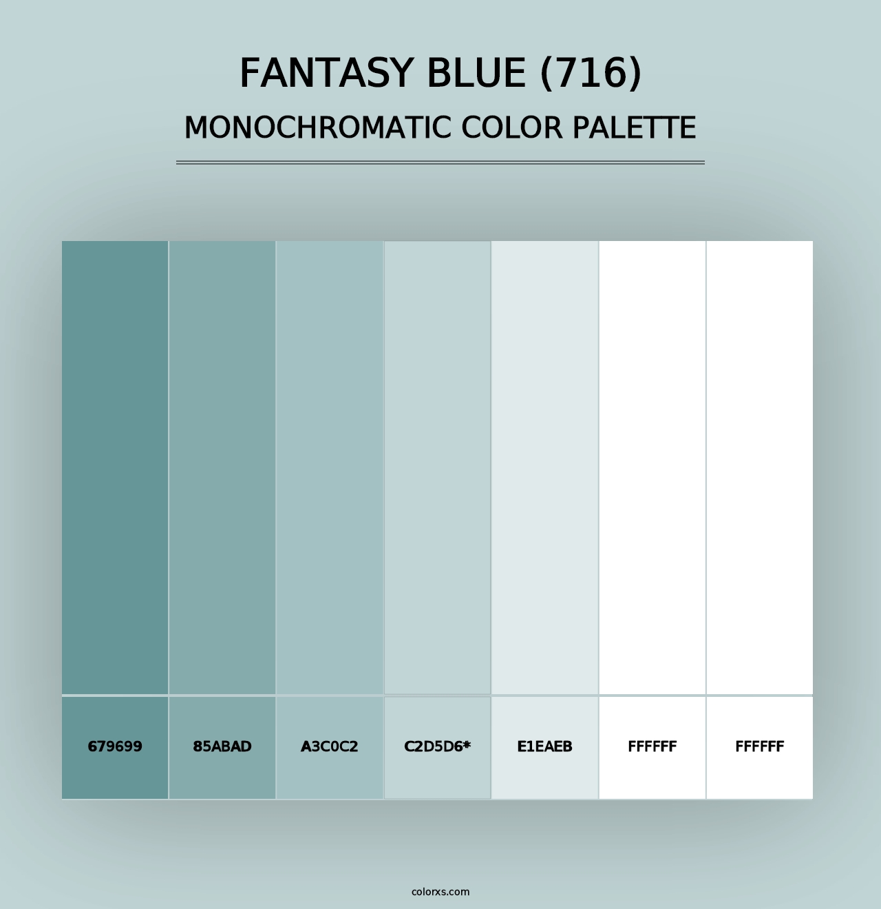 Fantasy Blue (716) - Monochromatic Color Palette