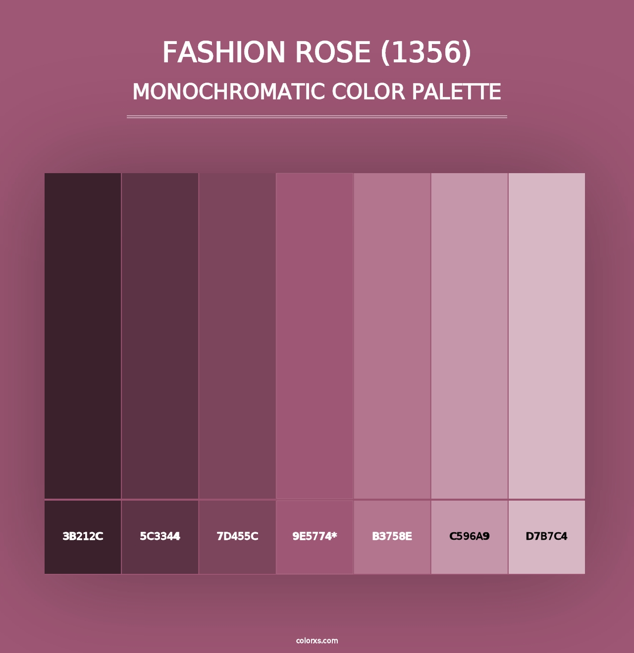 Fashion Rose (1356) - Monochromatic Color Palette