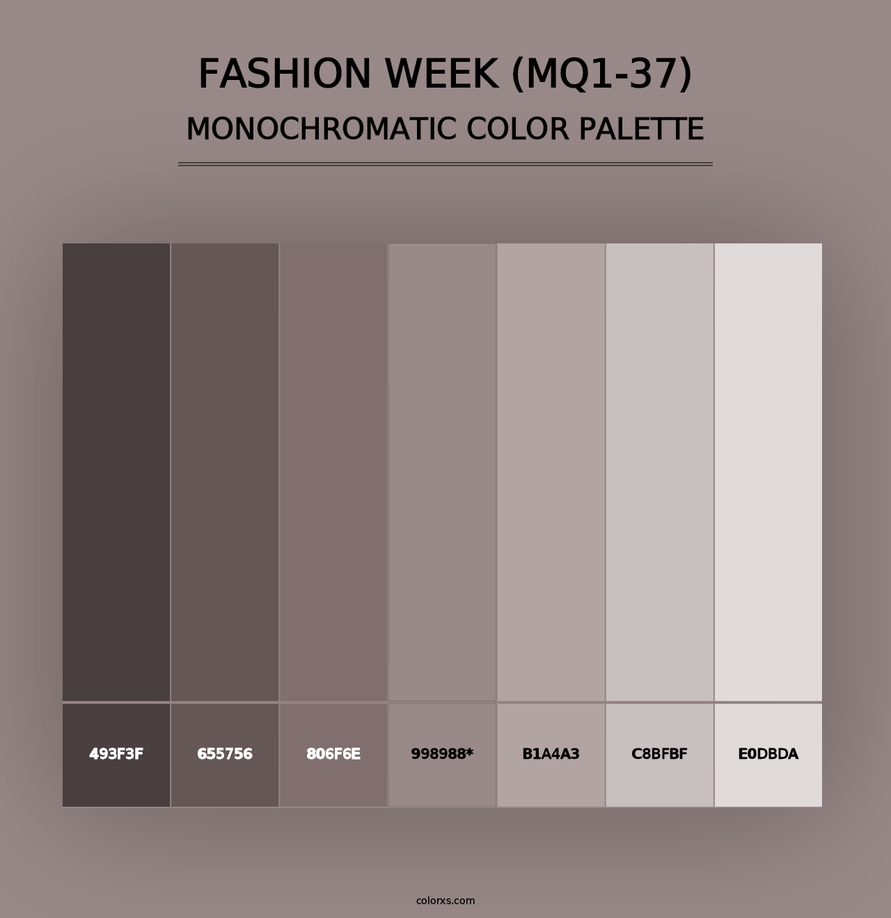 Fashion Week (MQ1-37) - Monochromatic Color Palette