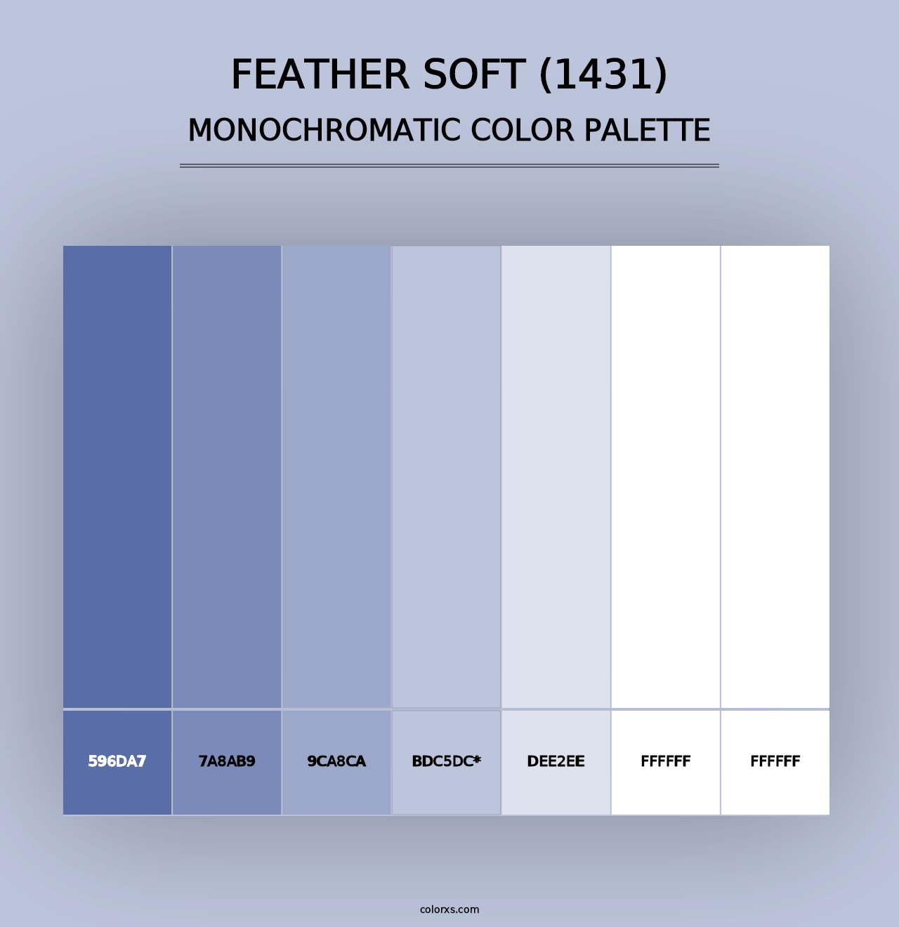 Feather Soft (1431) - Monochromatic Color Palette