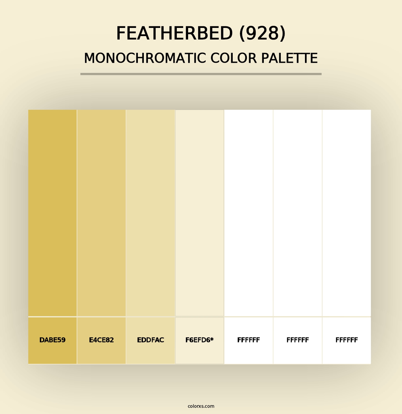 Featherbed (928) - Monochromatic Color Palette