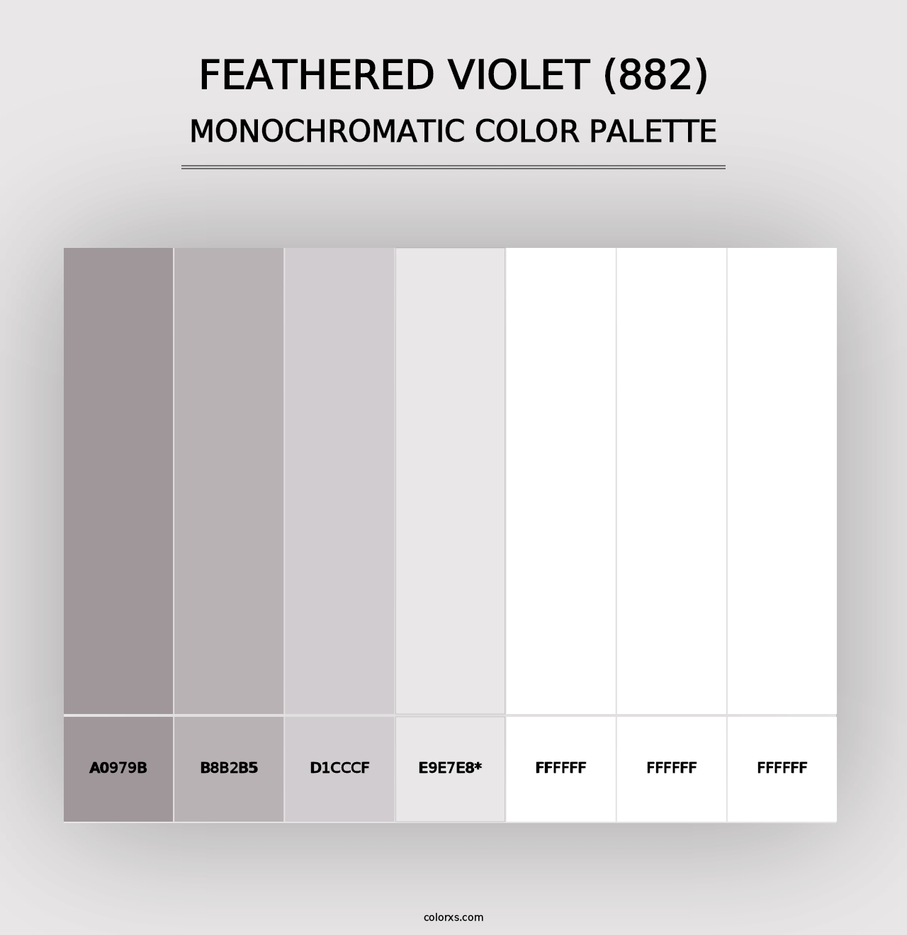 Feathered Violet (882) - Monochromatic Color Palette