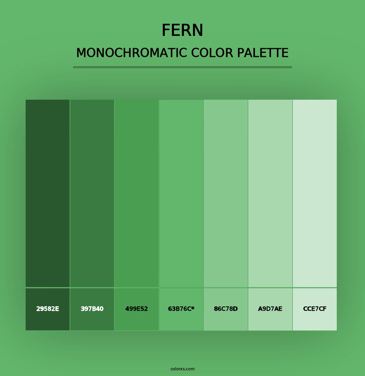 Fern - Monochromatic Color Palette